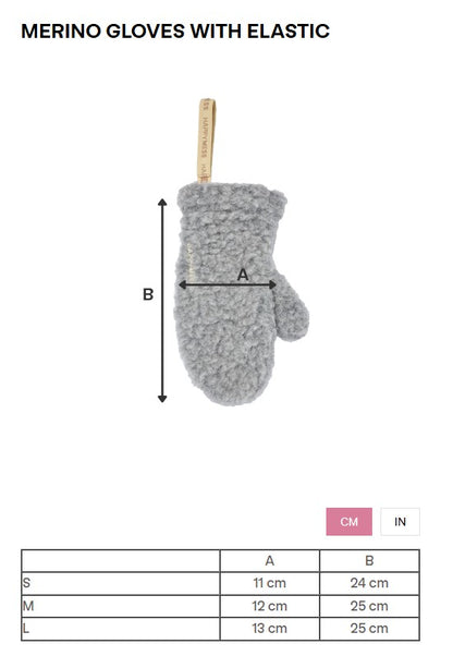 Happymess 100%美麗諾羊毛泰迪手套-  成人款 / 淺灰色 (單一尺寸)