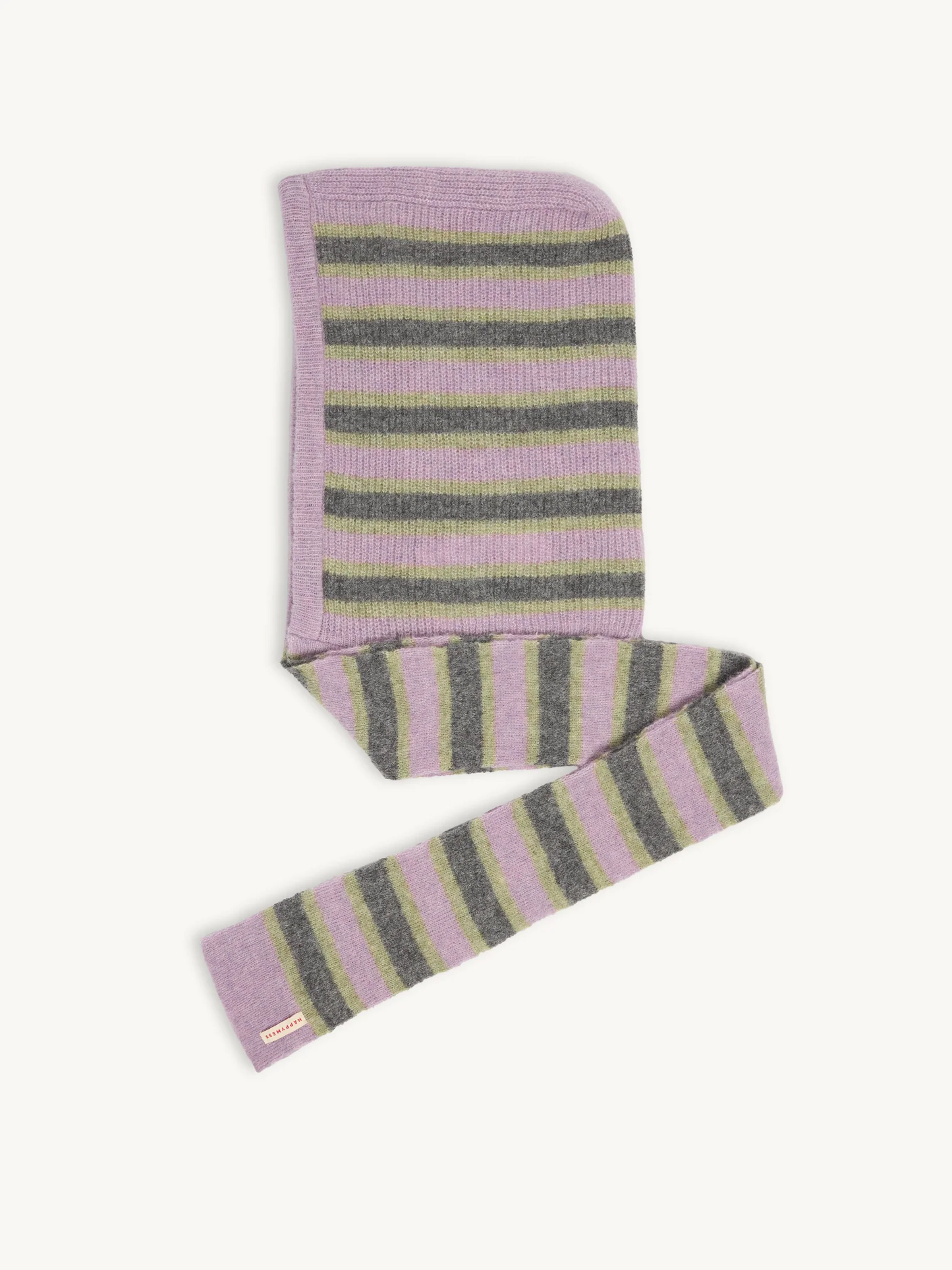 Happymess 成人連帽圍巾 Woolen Hood with Scarf - Cozy Stripes (單一尺寸)