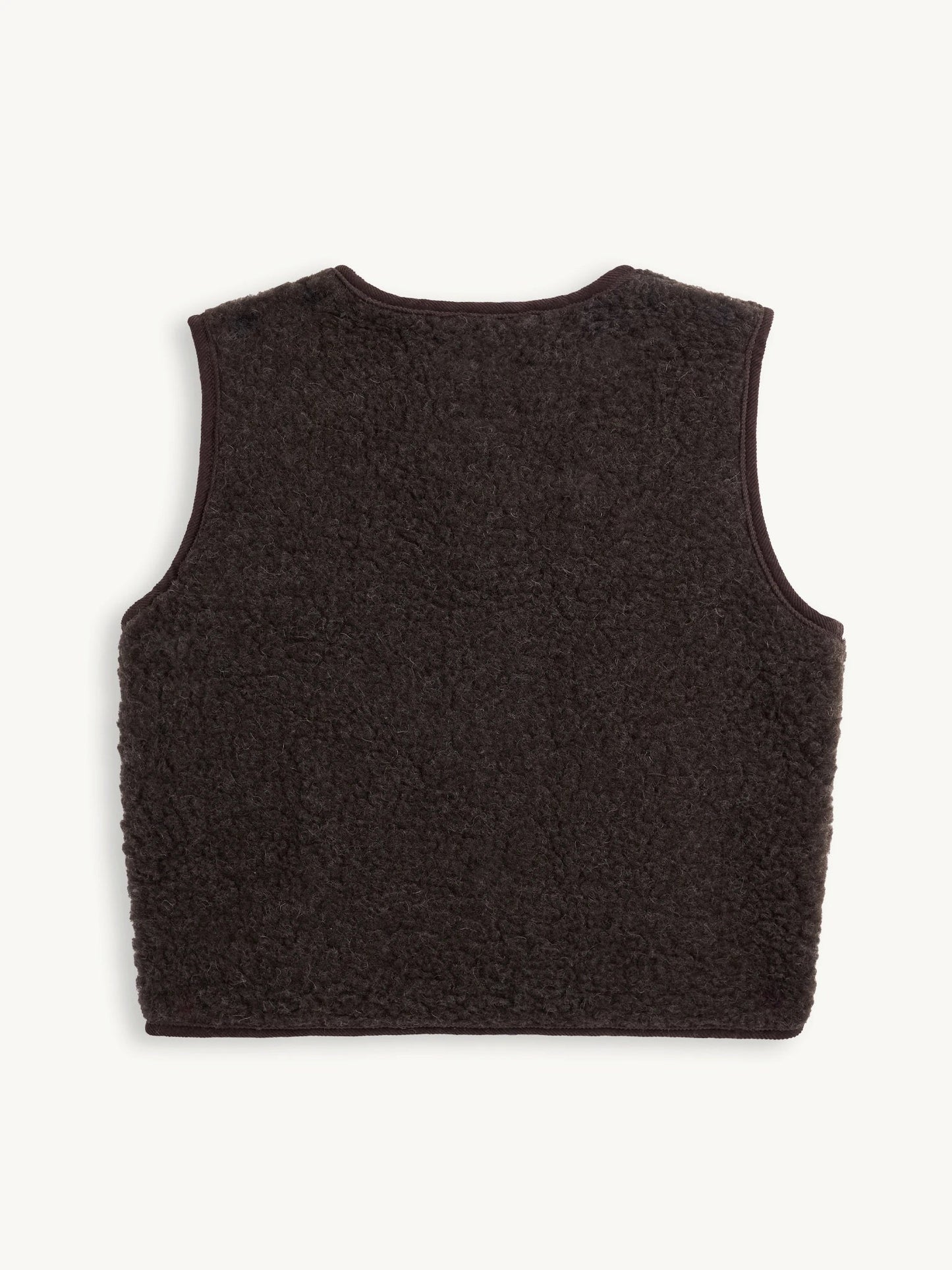 (預購) Happymess 100%美麗諾羊毛背心外套 - Kids in chocolate brown (1Y~12Y)