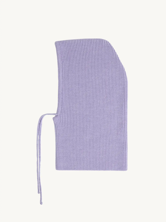 Happymess Extra Fine美麗諾羊毛Balaclava頭套帽 -lilac cloud (單一尺寸/成人可戴)
