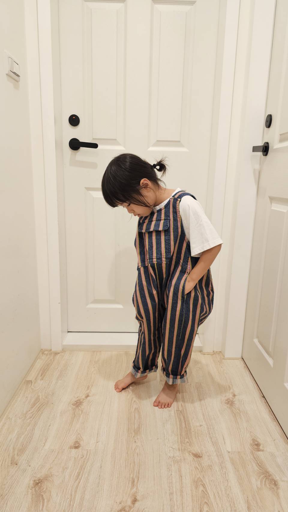 Studio Koter - 寬版牛仔吊帶褲 - 季節限定條紋款 4-5Y & 6-7Y