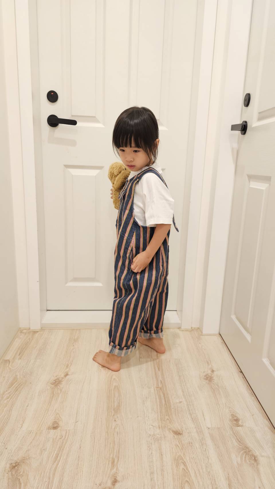 Studio Koter - 寬版牛仔吊帶褲 - 季節限定條紋款 4-5Y & 6-7Y