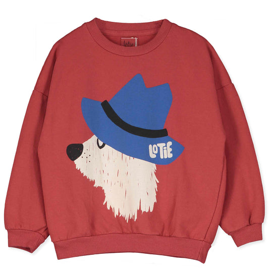 (預購)Lotiekids 100%有機棉大學T- CHILL DOG TILE SWEATSHIRT 2Y~11Y