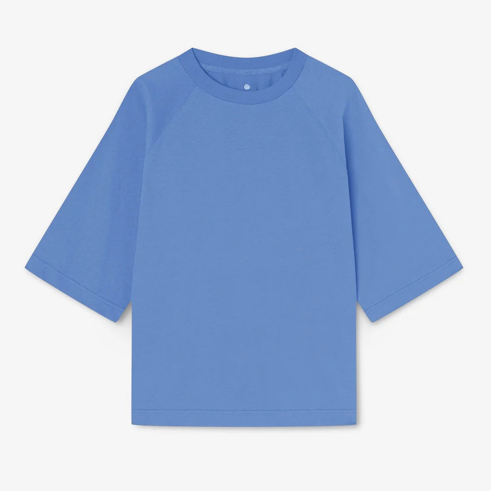 Orbasics 100% 有機棉奢華柔軟寬版短袖上衣(大人版)- Sky Blue