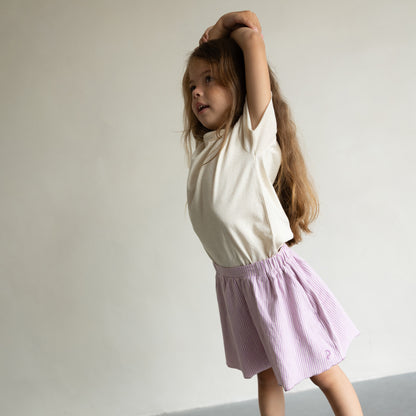 Phil & Phae 🌙 有機棉混麻寬鬆短袖上衣 (Vintage Wash)  ❘ 現貨尺寸: 3Y~8Y