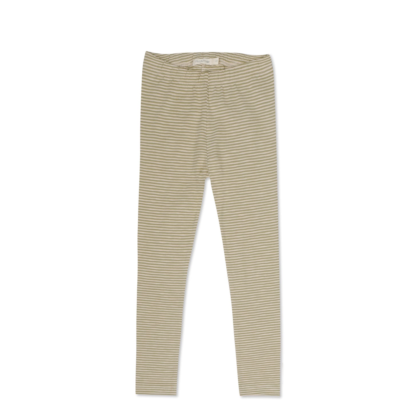 Phil & Phae 有機棉細條紋 Leggings - soft moss stripes  ❘ 現貨尺寸: 2Y~5Y