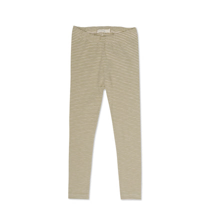 Phil & Phae 有機棉細條紋 Leggings - soft moss stripes  ❘ 現貨尺寸: 2Y~5Y