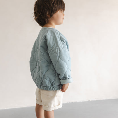 Phil&Phae 有機棉天絲混紡衍縫外套 Quilted Jacket- 霧灰藍 4Y & 6Y (各最後一件)