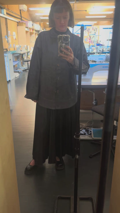 Studio Koter JAGGER 大人款 Indigo 棉麻寬版襯衫外套❘ 現貨尺寸: S