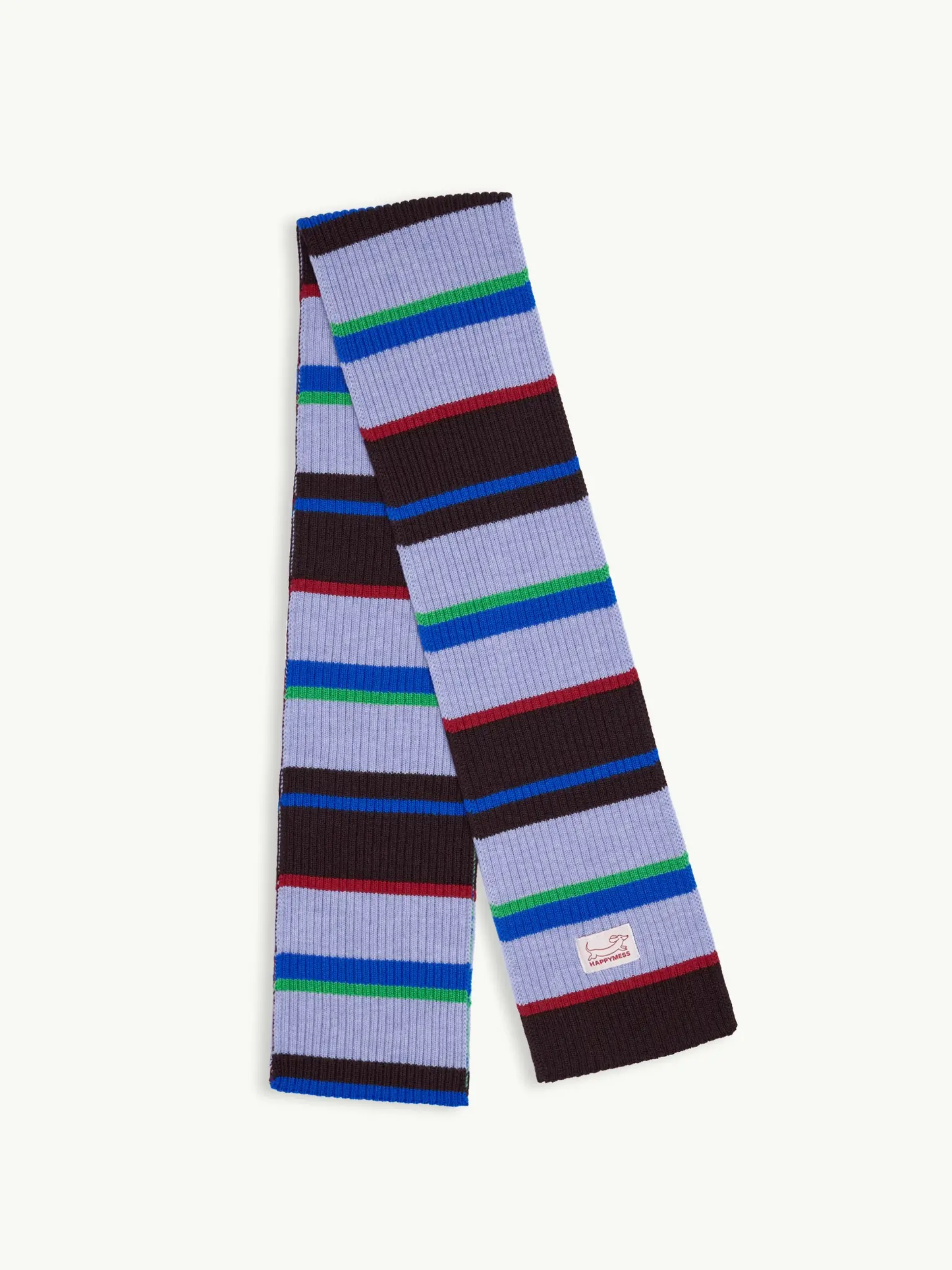 (預購) Happymess 100%美麗諾羊毛圍巾 - fun stripes (單一尺寸/成人可戴)