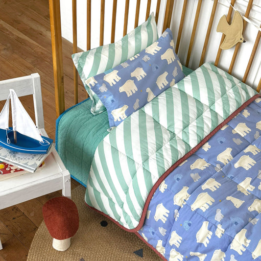 (預購)Tiny Cosmo 棉 × 莫代爾水洗鋪棉被-Polar（兩個尺寸: 兒童被 & 單人被 ）