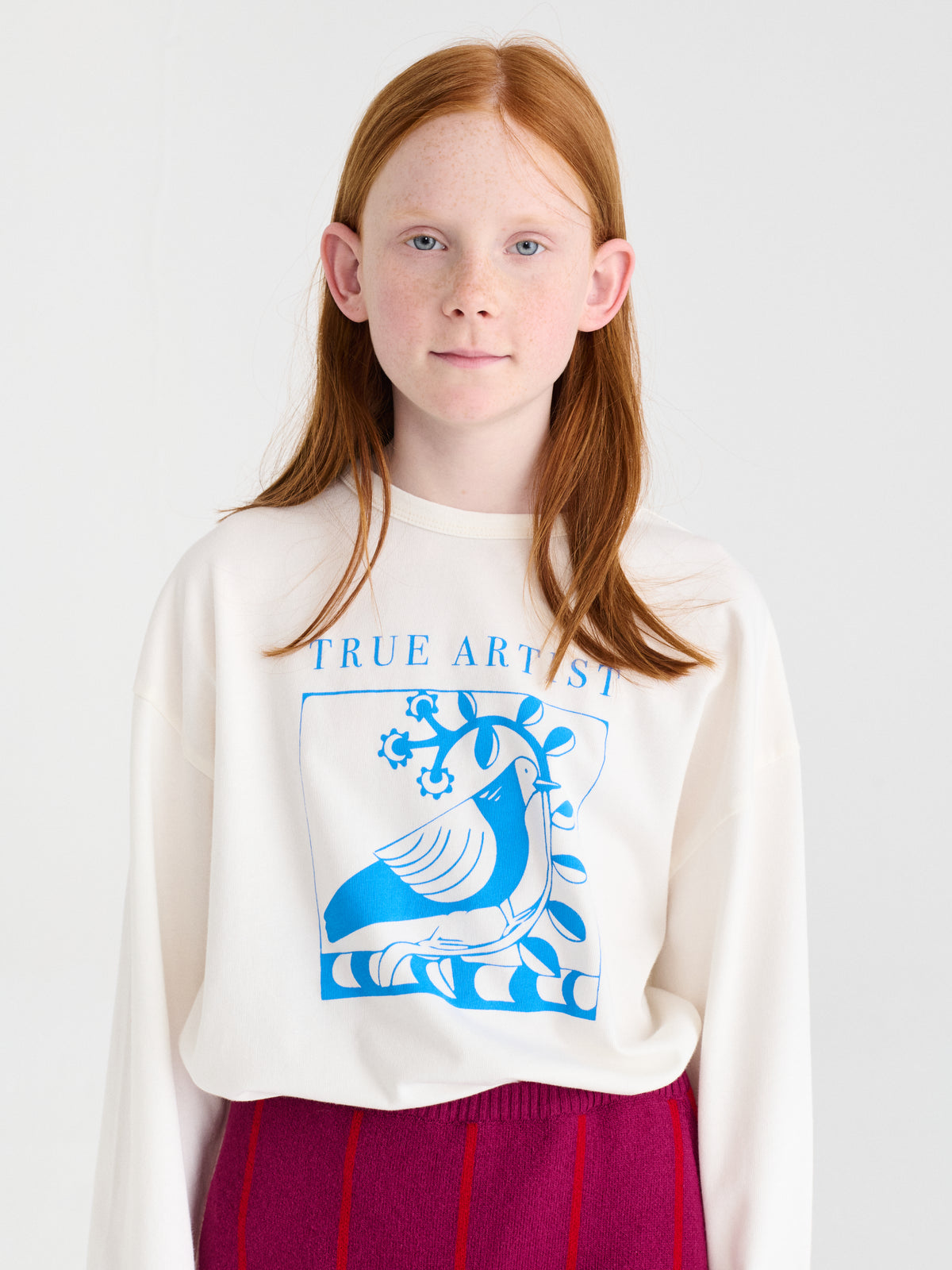 True Artist  100% 有機棉 Ex Libris Positional 長袖 T-shirt ❘ 現貨尺寸: 4Y~9Y