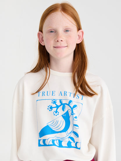 True Artist  100% 有機棉 Ex Libris Positional 長袖 T-shirt ❘ 現貨尺寸: 4Y~9Y