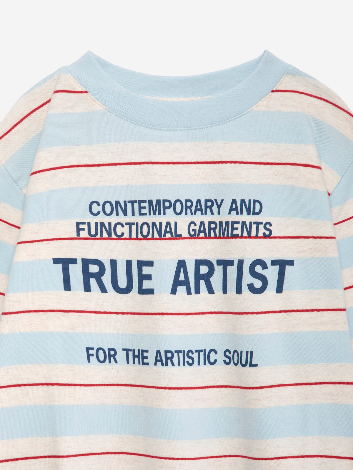 True Artist  100% 純棉撞色不規則條紋長袖 T-shirt  ❘ 現貨尺寸: 4Y~9Y