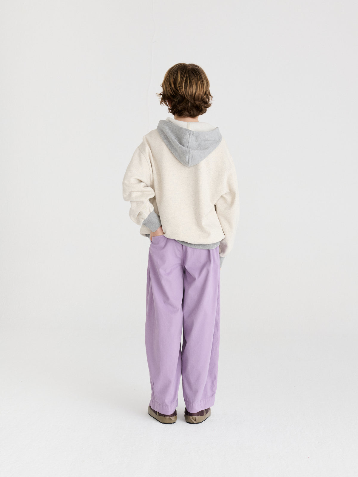 True Artist 100% 有機棉  nº18 寬版長褲 - lilac ❘ 現貨尺寸: 4Y~9Y