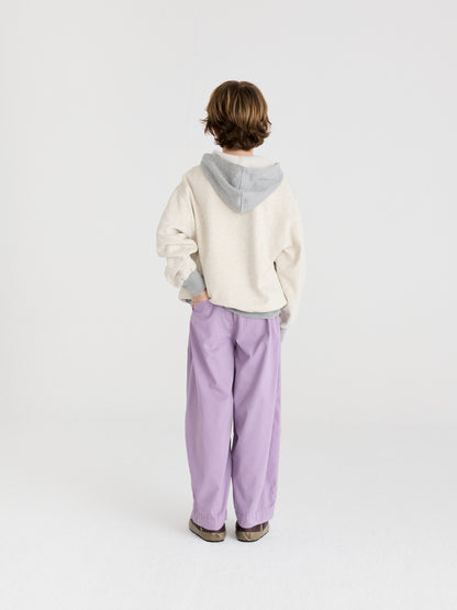 True Artist 100% 有機棉  nº18 寬版長褲 - lilac ❘ 現貨尺寸: 4Y~9Y