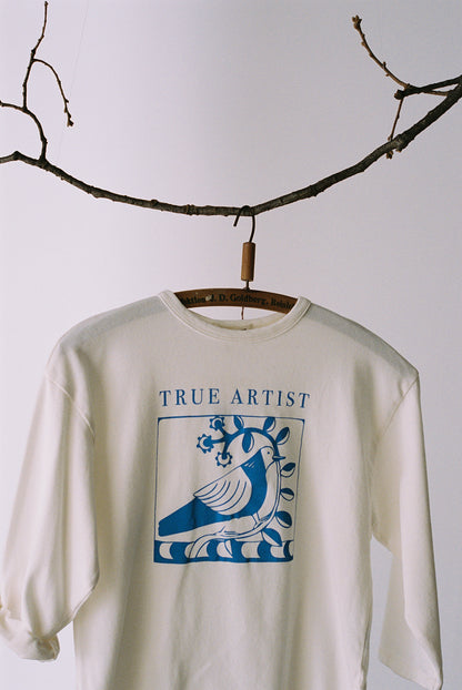 True Artist  100% 有機棉 Ex Libris Positional 長袖 T-shirt ❘ 現貨尺寸: 4Y~9Y