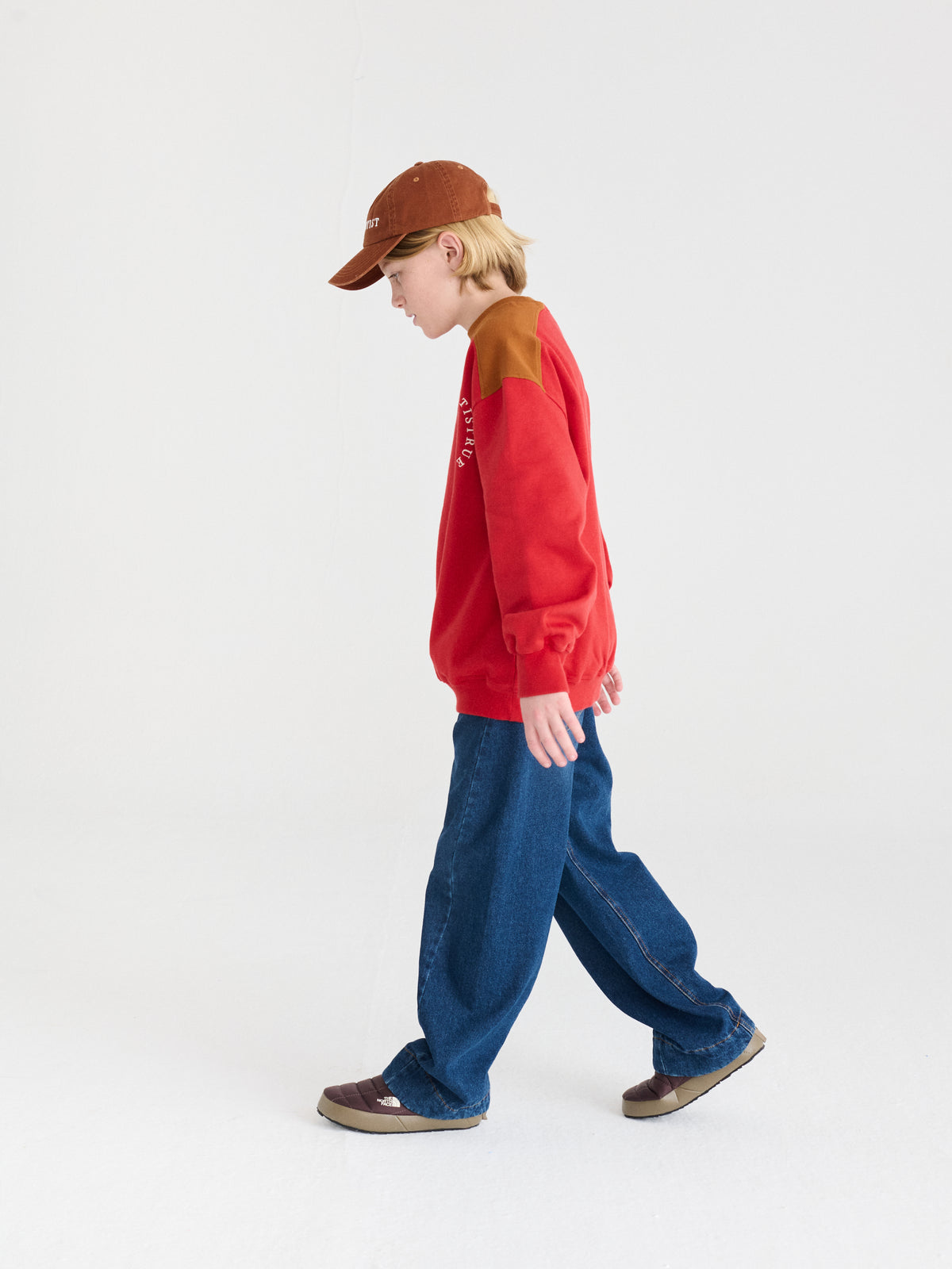 True Artist  100% 有機棉撞色羅紋刷毛大學T  ❘ 現貨尺寸: 4Y~9Y