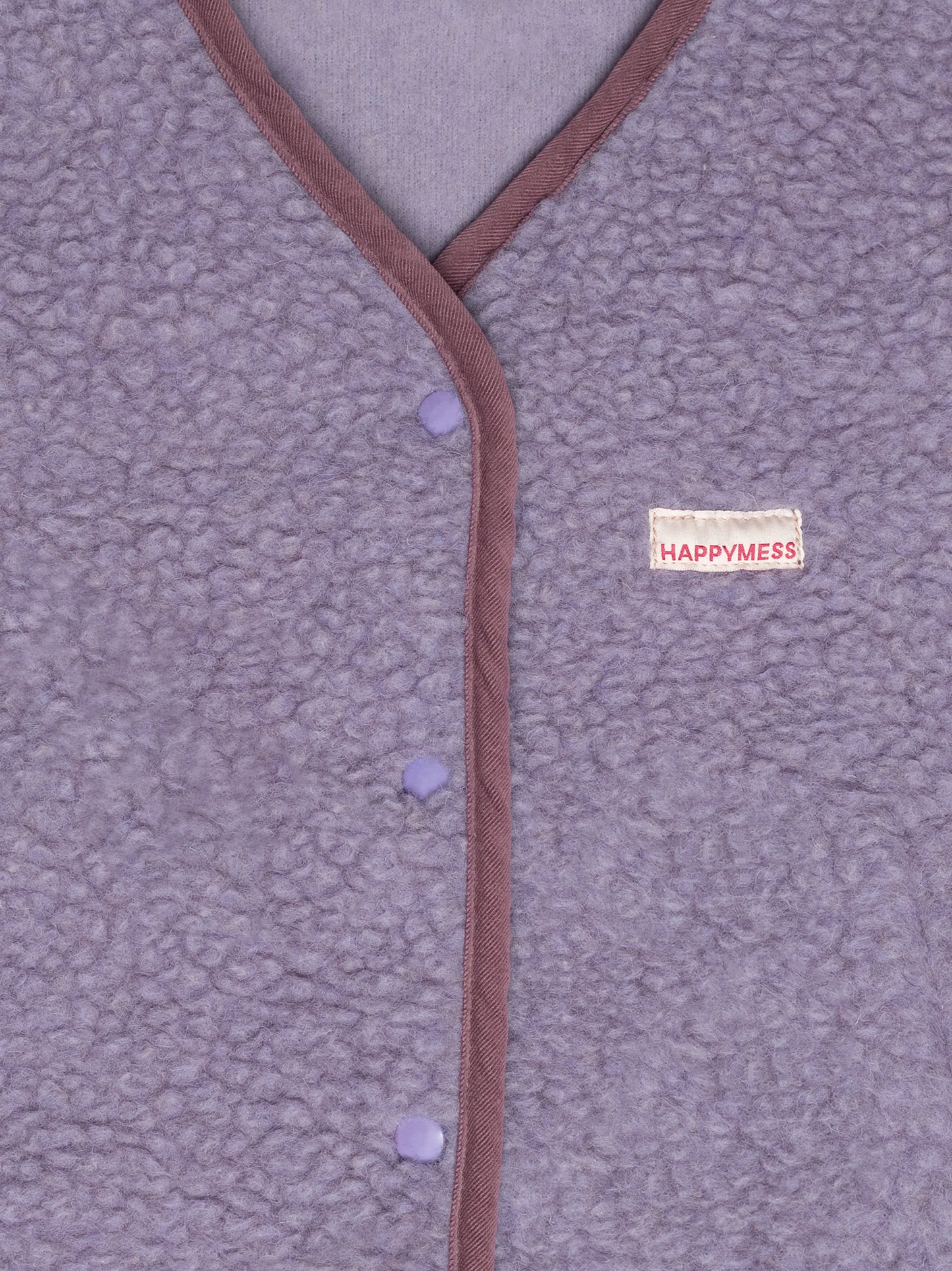 (預購) Happymess 100%美麗諾羊毛背心外套 - adult in lilac cloud  (XS~XL)